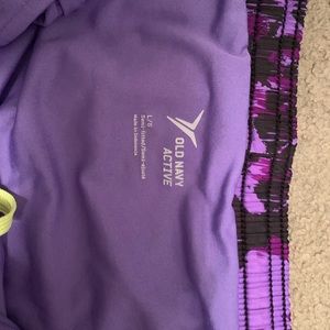 Purple running shorts